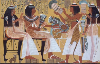 Ipuy and Wife Receive Offerings from Their Children, c.1279-1213 BC